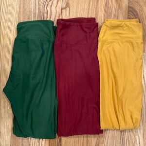 LuLaRoe bundle of 3  Colorful Leggings Set
